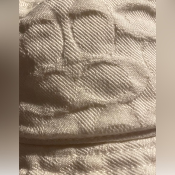 Coach Denim Cream Bucket Hat Leather Trim main image 4